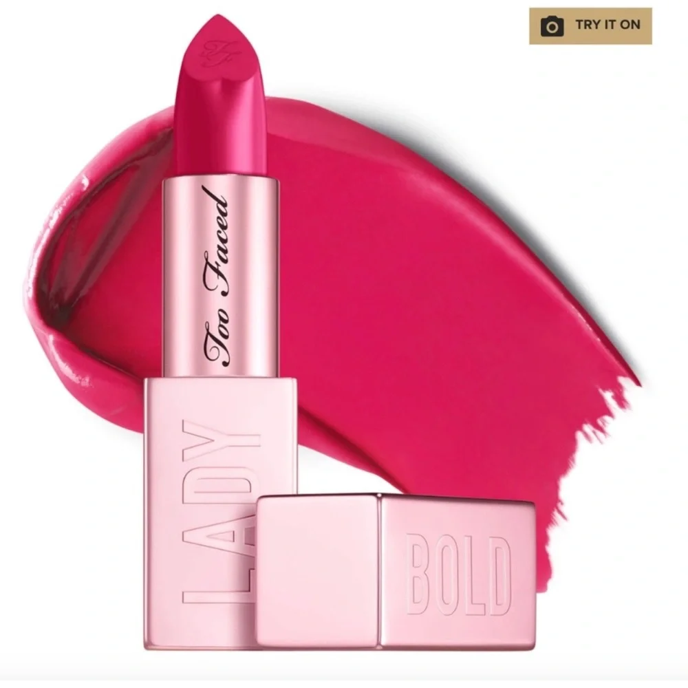 New! Too Faced Lady Bold Cream Lipstick in Hopelessly Devoted